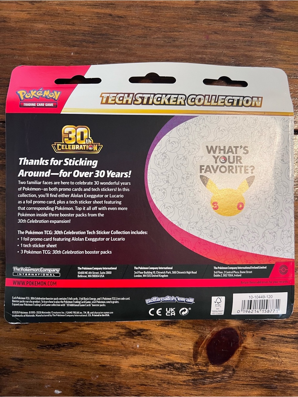 Authentic sealed Pokemon 30th Celebration Tech Sticker Collection🌟🌟🌟 - Picture 2 of 4
